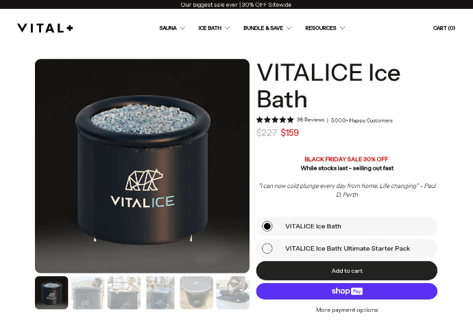 vital ice bath review nz